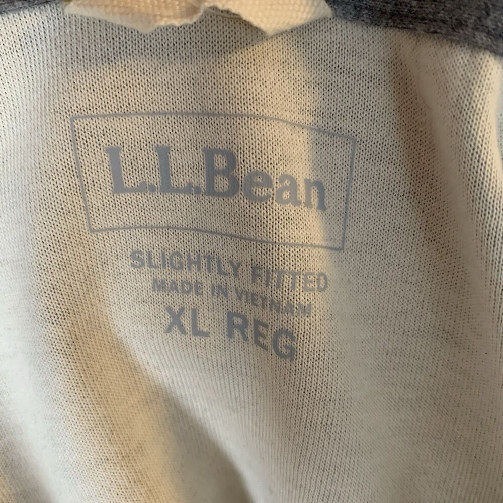 LL Bean Hoodie Men XL Gray Double Knit Slightly Fitted Hiking Gorpcore NWT - Picture 4 of 6